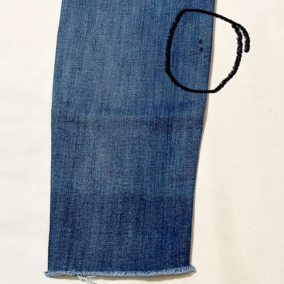 MOTHER - Looker Ankle Fray - Wicked and Wild - Distressed Blue Denim Jeans - 30 - Picture 16 of 16